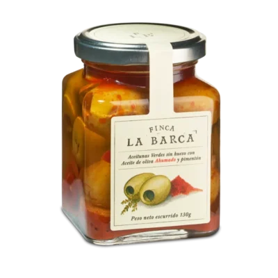 Aceitunas sin Hueso con Aceite de Oliva Ahumado y Pimentón | La Barca