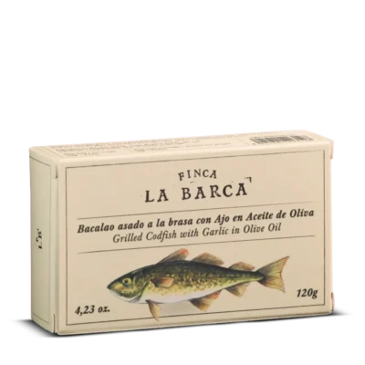 Bacalao Asado a la Brasa con Ajo en Aceite de Oliva | Finca La Barca